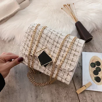 Fashion Woolen Crossbody Bags For Women Luxury Lock Women Shoulder Messenger Bag Travel Chain Design Purses Ladies Handbags 2019
Fashion Woolen Crossbody Bags For Women Luxury Lock Women Shoulder Messenger Bag Travel Chain Design Purses Ladies Handbags 2019