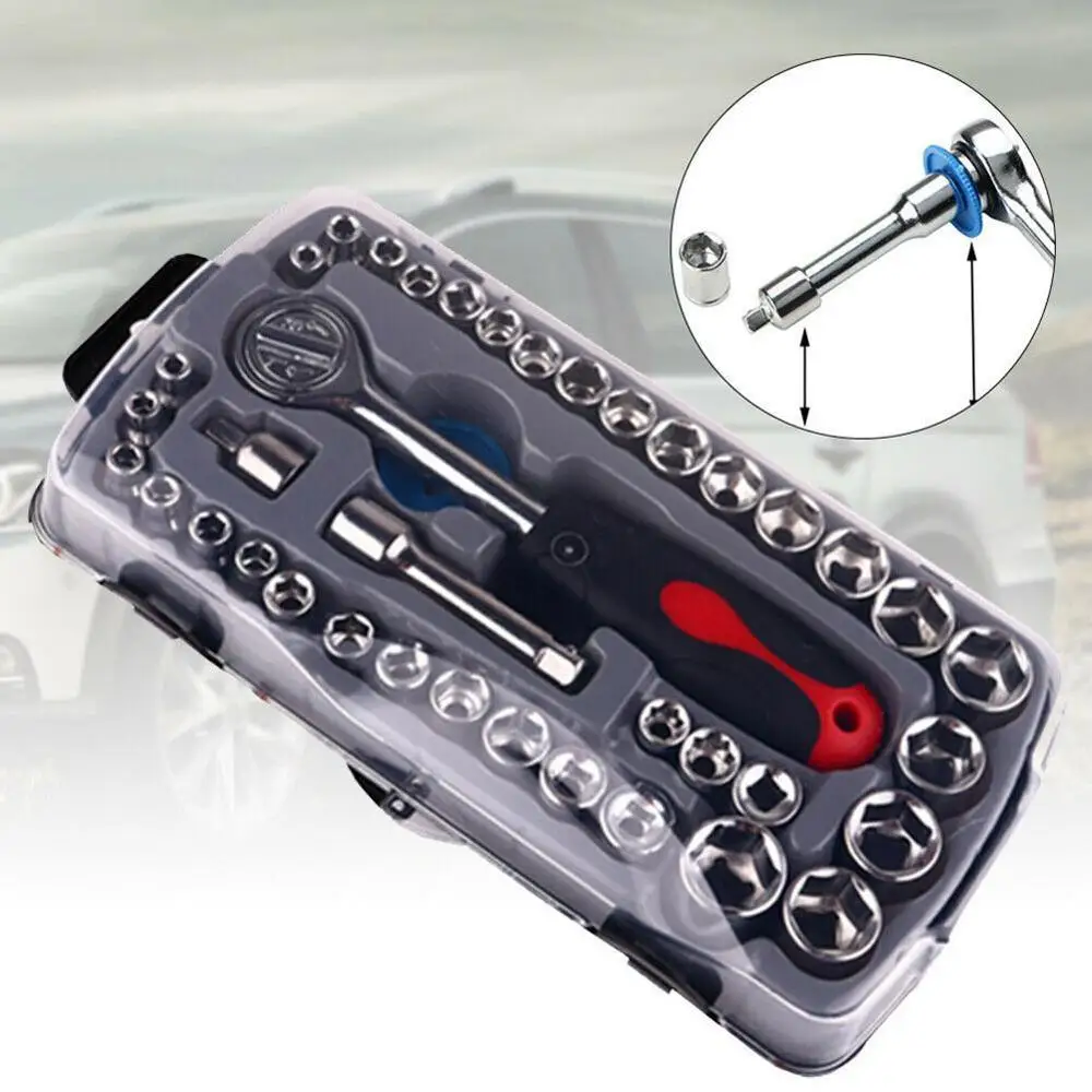 NEW Universal Portable Durable 40pc Manual Maintenance Tire Repairing Car Tool Kit Socket Wrench Hardware Screwdriver Motorcycle
NEW Universal Portable Durable 40pc Manual Maintenance Tire Repairing Car Tool Kit Socket Wrench Hardware Screwdriver Motorcycle