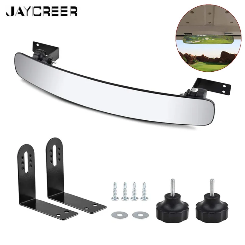 JayCreer Golf Cart Rear View Mirror 16.5" Extra Wide 180 Degree Panoramic For EZGO Club Car Yamaha | Гольф