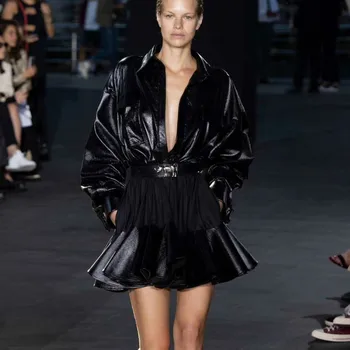 2020 Fashion Autumn Women Black Long Sleeve A-line Mini Dress
2020 Fashion Autumn Women Black Long Sleeve A-line Mini Dress