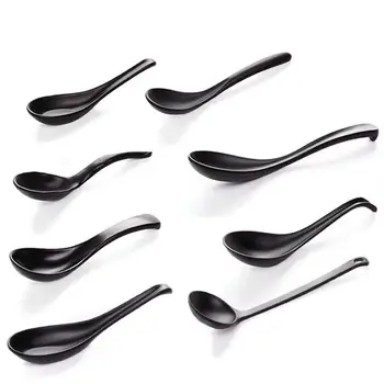 Soup Spoon Black Matte Ladle Spoon Japanese Style Hand-Pulled Noodle Tableware Anti-Fall Tortoise Shell Shaped Spoon 1.10
Soup Spoon Black Matte Ladle Spoon Japanese Style Hand-Pulled Noodle Tableware Anti-Fall Tortoise Shell Shaped Spoon 1.10