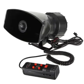 

1 Pcs Car Motorcycle Megaphone 12V 100W Car Truck Alarm Police Fire Loud Speaker Pa Siren 5 Tone Sounds Horn Mic