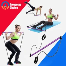 Bandes de résistance de Yoga bâton de Pilates musculation Crossfit gymnase Tube en caoutchouc bandes élastiques équipement de Fitness exercice de formation(China)