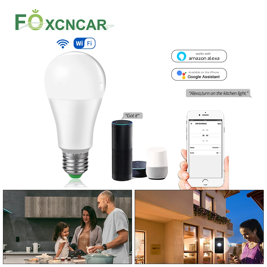 LED Smart WiFi Light Bulb Voice Control Kitchen Under Cabinet Light Dimmable Night Lamp Compatible With Amazon Alexa Google Home
LED Smart WiFi Light Bulb Voice Control Kitchen Under Cabinet Light Dimmable Night Lamp Compatible With Amazon Alexa Google Home