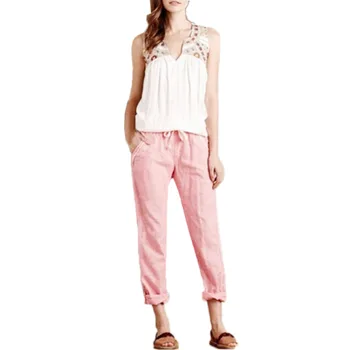 Jaycosin Pants Plus Size Casual Women Linen Pants Elastic Waist Summer Slim Lady Pants Ankle-length Pants Solid Drawstring
Jaycosin Pants Plus Size Casual Women Linen Pants Elastic Waist Summer Slim Lady Pants Ankle-length Pants Solid Drawstring