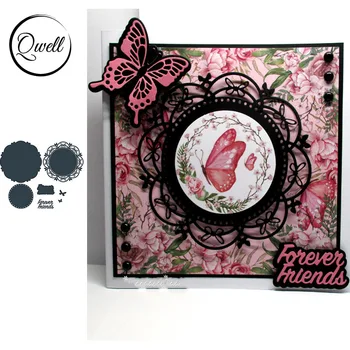 QWELL Circle Background Butterfly Edge Frame Metal Cutting Dies for Scrapbooking and Card Making Paper Embossing Craft
QWELL Circle Background Butterfly Edge Frame Metal Cutting Dies for Scrapbooking and Card Making Paper Embossing Craft