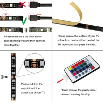1 Pc 5050 RGB USB Remote Control Flexible Rope Light with LED Light Strip with USB Cable for Desk Computer Bookshelf Closet
1 Pc 5050 RGB USB Remote Control Flexible Rope Light with LED Light Strip with USB Cable for Desk Computer Bookshelf Closet