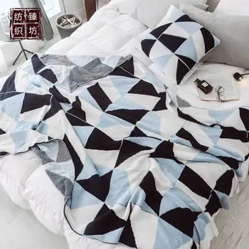 Cotton Geometric Knitting Wool Blanket Office Lunch Xiu Xian Tan Sofa Blanket Home Soft Decoration
Cotton Geometric Knitting Wool Blanket Office Lunch Xiu Xian Tan Sofa Blanket Home Soft Decoration