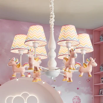 Nordic modern children's room chandelier cartoon unicorn chandelier creative bedroom study girl princess room lamp
Nordic modern children's room chandelier cartoon unicorn chandelier creative bedroom study girl princess room lamp