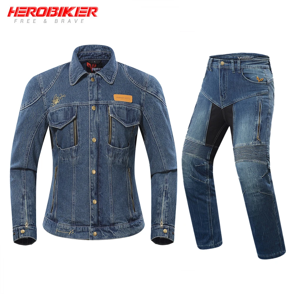 HEROBIKER Motorcycle Jacket Women Moto Denim Jacket Autumn Winter Protective Gear Cold-proof Keep Warm Motorcycle Clothing
HEROBIKER Motorcycle Jacket Women Moto Denim Jacket Autumn Winter Protective Gear Cold-proof Keep Warm Motorcycle Clothing