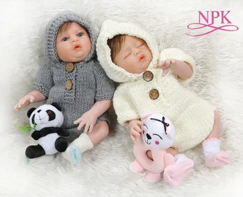 NPK 48CM newborn baby doll twins boy and girl full body silicone soft touch bath toy Xmas Gift hand detailed paiting
NPK 48CM newborn baby doll twins boy and girl full body silicone soft touch bath toy Xmas Gift hand detailed paiting