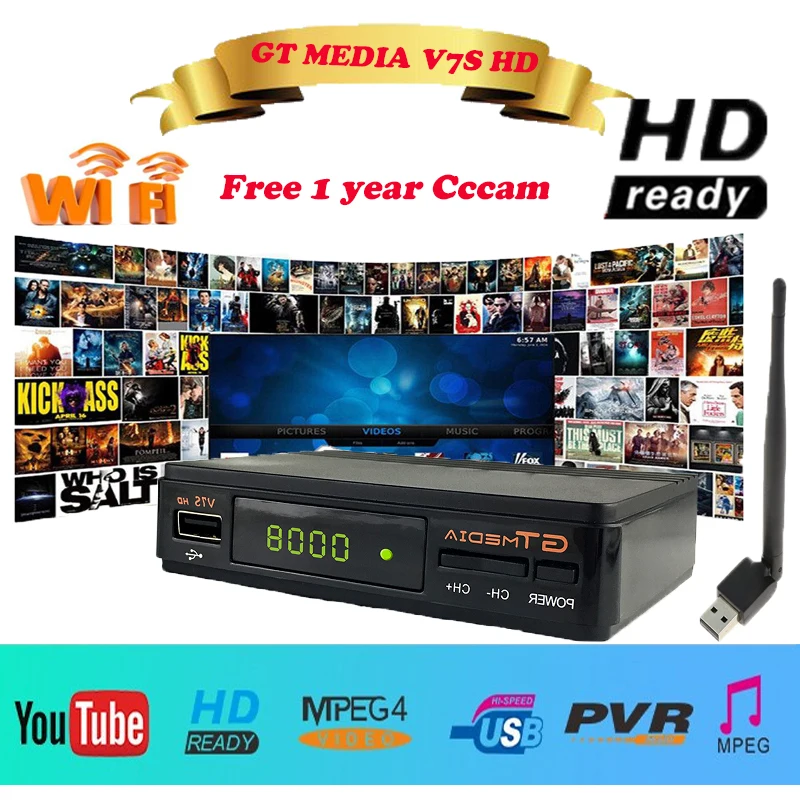Best DVB-S/S2 GTMEDIA V7S HD satellite decoder stay USB WiFi network share 64M bits Serial Flash with 1 year Spain 7 line cccam
Best DVB-S/S2 GTMEDIA V7S HD satellite decoder stay USB WiFi network share 64M bits Serial Flash with 1 year Spain 7 line cccam