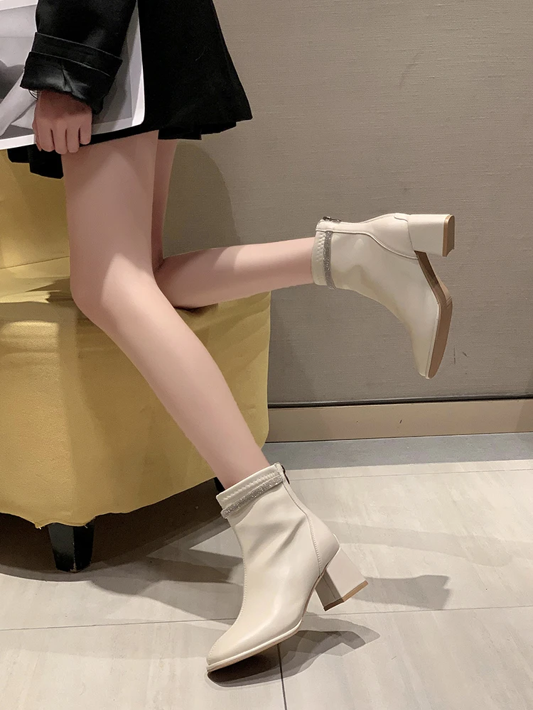 Женские ботинки челси Kari в стиле ретро Осенние новые на высоком каблуке
