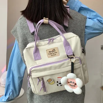 DCIMOR Lovely Multifunctional Backpack Teenage Girl Ring buckle Portable Travel Bag Female Small Schoolbag Badge Women Backpacks 
DCIMOR Lovely Multifunctional Backpack Teenage Girl Ring buckle Portable Travel Bag Female Small Schoolbag Badge Women Backpacks