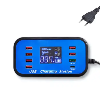 8-Port USB Smart Charging Station 18W Fast Charge QC 3.0 Charger Adapter US/EU X6HB
8-Port USB Smart Charging Station 18W Fast Charge QC 3.0 Charger Adapter US/EU X6HB