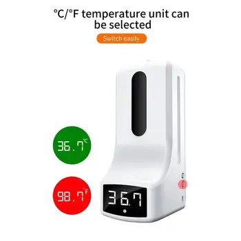 New 1000ml K9 Automatic Sensor Free Hand Soap Dispenser Infrared Thermometer Integrated Hotel Bathroom Hand Sanitizer Machine
New 1000ml K9 Automatic Sensor Free Hand Soap Dispenser Infrared Thermometer Integrated Hotel Bathroom Hand Sanitizer Machine
