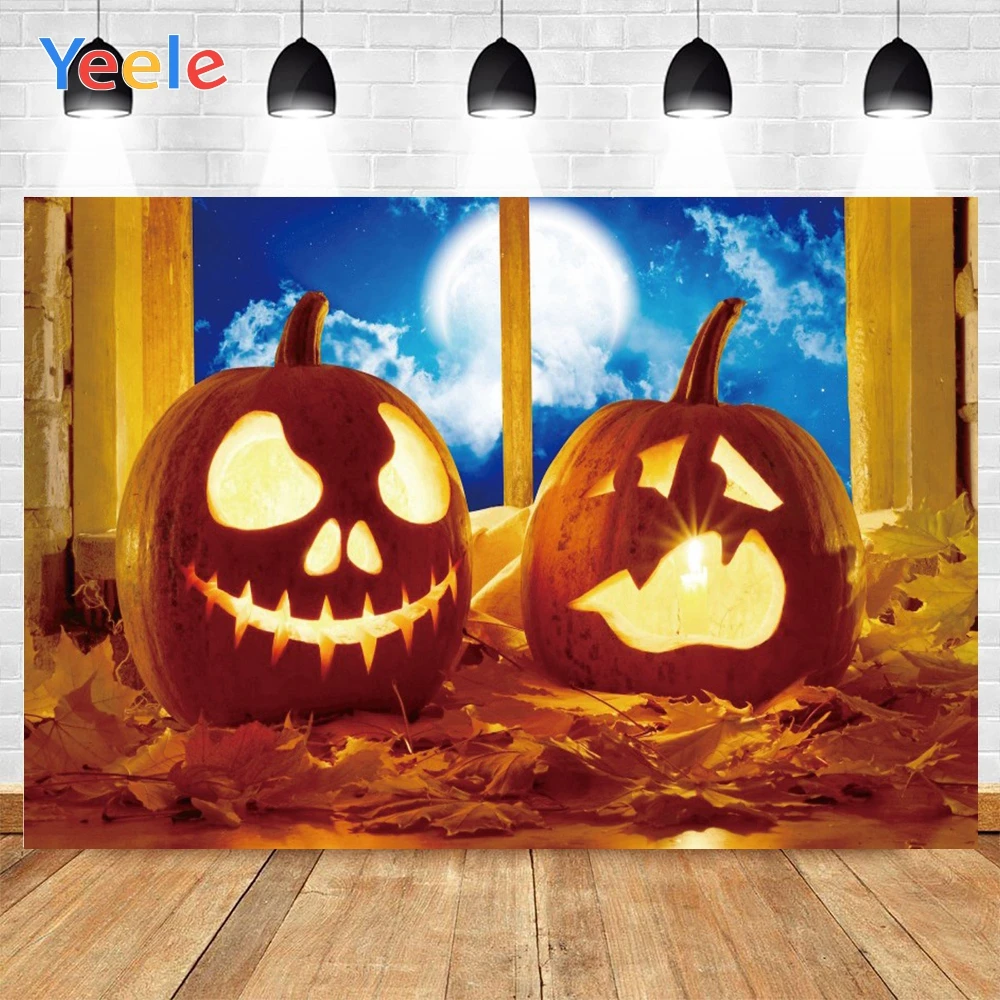 Yeele Happy Halloween Two Pumpkin Lanterns Blue Sky Photo Background Photophone Photography Backdrops for Decor Customized Size
Yeele Happy Halloween Two Pumpkin Lanterns Blue Sky Photo Background Photophone Photography Backdrops for Decor Customized Size