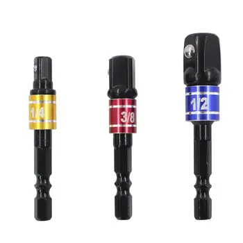 3pcs set colored Hex Shank To Square Head Sleeve Post Wind Batch Conversion1/4" 3/8" 1/2" Electric Screwdriver Multifunction
3pcs set colored Hex Shank To Square Head Sleeve Post Wind Batch Conversion1/4" 3/8" 1/2" Electric Screwdriver Multifunction