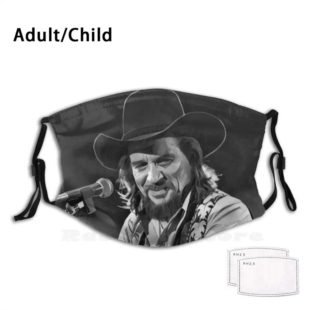 Waylon Jennings Legend для взрослых и детей антипылевой фильтр Diy маска Американский певец