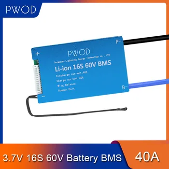 16S Smart 18650 3.7V BMS 60V 20A 30A 40A 50A 60A Lithium ion BMS Battery Management System for E-bike EV E-scooter Battery Pack
16S Smart 18650 3.7V BMS 60V 20A 30A 40A 50A 60A Lithium ion BMS Battery Management System for E-bike EV E-scooter Battery Pack