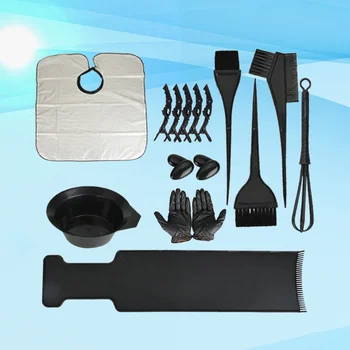 1 Set 18pcs Hair Coloring Tool Hair Dyeing Tool Dyeing Bowl Comb Brush Hair Dye Kit for Professional and at Home (Black) 
1 Set 18pcs Hair Coloring Tool Hair Dyeing Tool Dyeing Bowl Comb Brush Hair Dye Kit for Professional and at Home (Black)