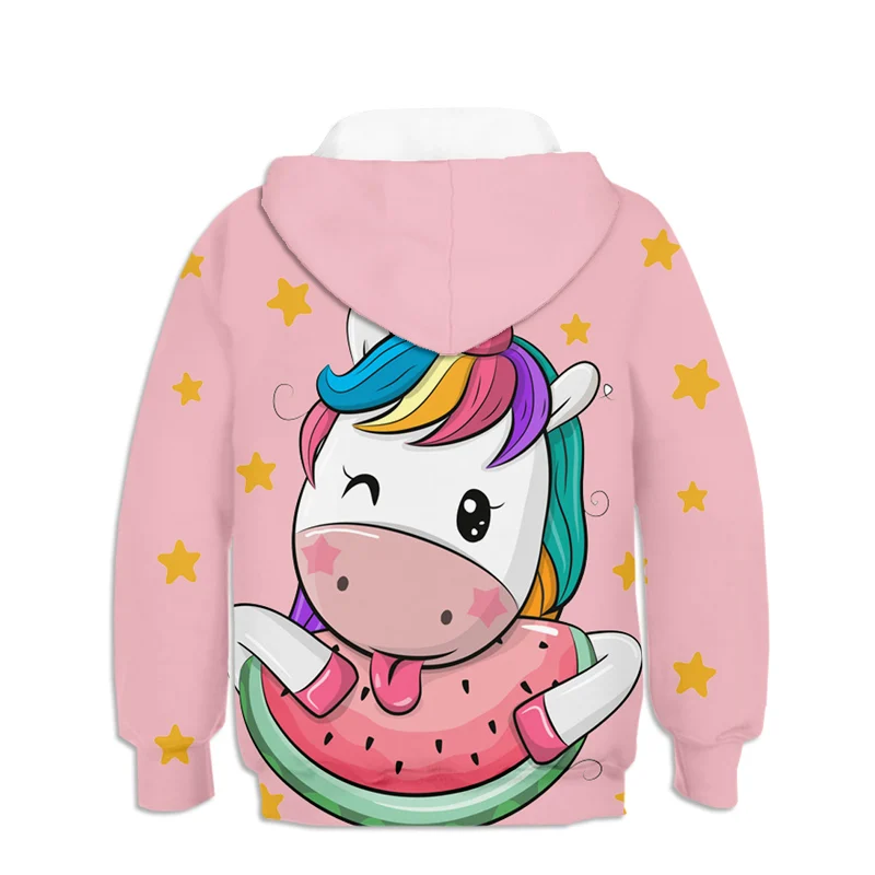 Unicorn 3D Printed Cartoon Hoodie Pullover Unicorn 3D Printed Cartoon Hoodie Pullover
