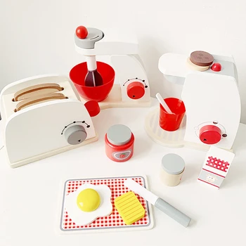 Kids Wooden Pretend Play Sets Simulation Toasters Bread Maker Coffee Machine Blender Baking Kit Game Mixer Kitchen Role Toy
Kids Wooden Pretend Play Sets Simulation Toasters Bread Maker Coffee Machine Blender Baking Kit Game Mixer Kitchen Role Toy