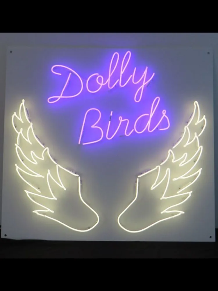 Неоновая вывеска для Dolly Birds wings ручная работа стеклянная Рекламная Вывеска