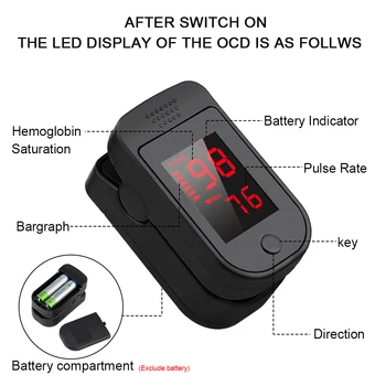 Blood Oximeter Finger Pulse Oximeter Fingertip LED Pulse Saturation Monitor Blood Pressure Meter Heart Rate Detector Health Tool
Blood Oximeter Finger Pulse Oximeter Fingertip LED Pulse Saturation Monitor Blood Pressure Meter Heart Rate Detector Health Tool