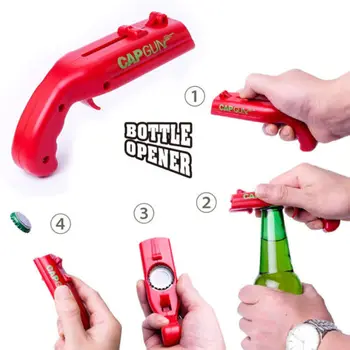 NEW Flying Cap Launcher Bottle Beer Opener Portable Cap Gun Bar Tool Drink Opening Gun Shaped Bottle Lids Shooter Red Gray 2019
NEW Flying Cap Launcher Bottle Beer Opener Portable Cap Gun Bar Tool Drink Opening Gun Shaped Bottle Lids Shooter Red Gray 2019