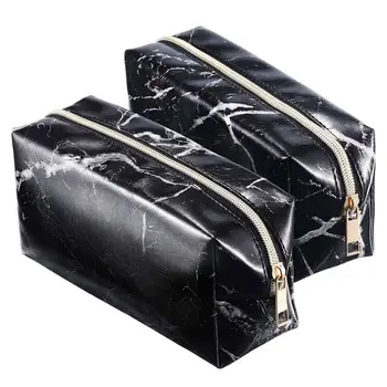 2 Pieces Cosmetic Toiletry Makeup Bag Pouch Gold Zipper Storage Bag Marble Pattern Portable Makeup Brushes Bag (Black)
2 Pieces Cosmetic Toiletry Makeup Bag Pouch Gold Zipper Storage Bag Marble Pattern Portable Makeup Brushes Bag (Black)
