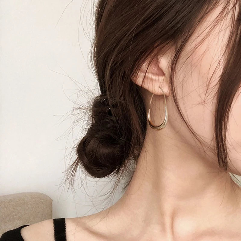 2020 New Female Half Crescent Chic Minimalist Classic Alloy Elegant Hoop Earrings for Women Girl Wedding Party Travel Jewelry | Украшения и