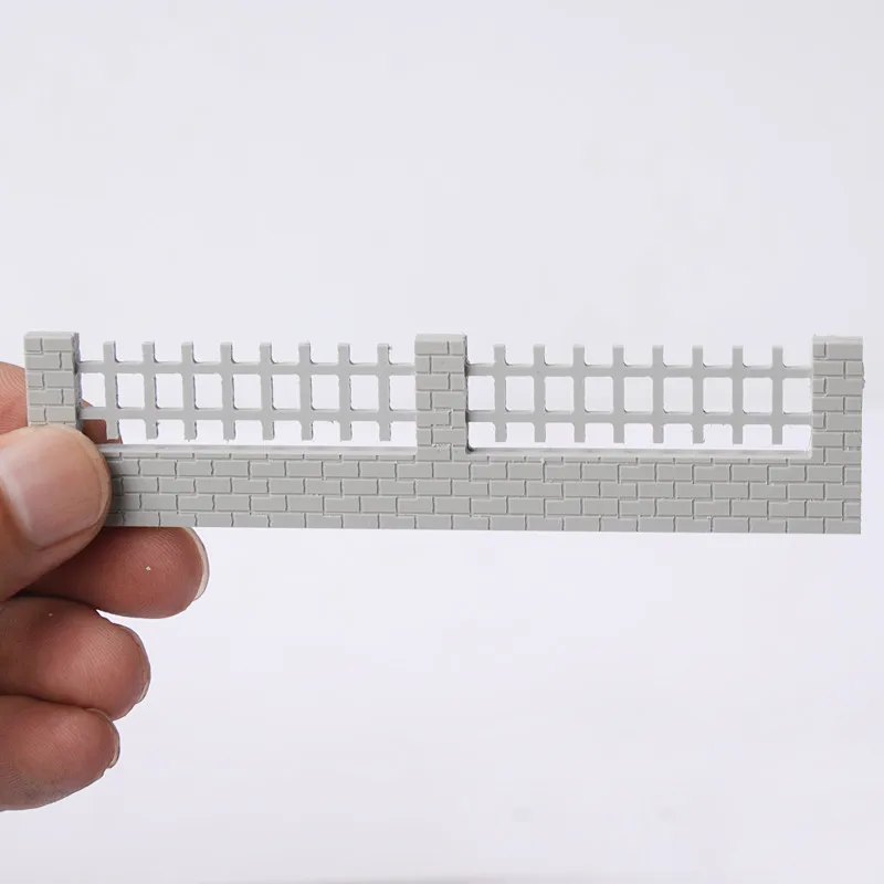 architecture white abs plastic building model fence03
