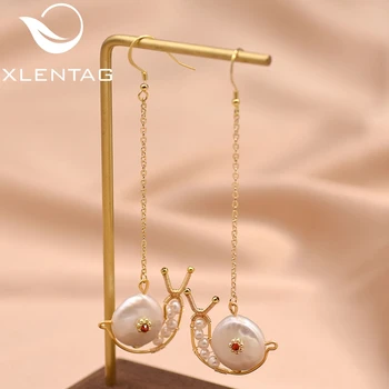 XlentAg Designer Fresh Water Baroque Pearls Snail Shape Long Funny Earrings For Women Party Gifr Girls Luxury Jewelry GE0803
XlentAg Designer Fresh Water Baroque Pearls Snail Shape Long Funny Earrings For Women Party Gifr Girls Luxury Jewelry GE0803