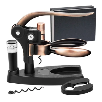Premium Rabbit Wine Opener Set Manual Wine Corkscrew Bottle Opener Kit With Foil Cutter and Vacuum Stopper KC0297
Premium Rabbit Wine Opener Set Manual Wine Corkscrew Bottle Opener Kit With Foil Cutter and Vacuum Stopper KC0297