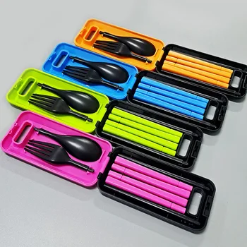 1set Outdoor Tableware Student Portable Tableware Box Travel Set Chopsticks Fork Spoon Folding Combination Removable
1set Outdoor Tableware Student Portable Tableware Box Travel Set Chopsticks Fork Spoon Folding Combination Removable