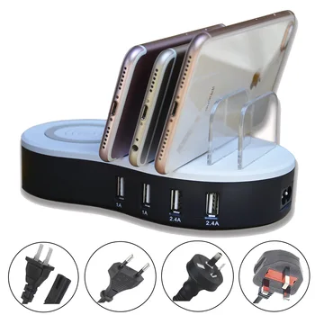 Wireless charging station Multiple Fast USB Charger Station Quick Charge 4 Ports Universal Desk USB Charger + Holder Mount
Wireless charging station Multiple Fast USB Charger Station Quick Charge 4 Ports Universal Desk USB Charger + Holder Mount