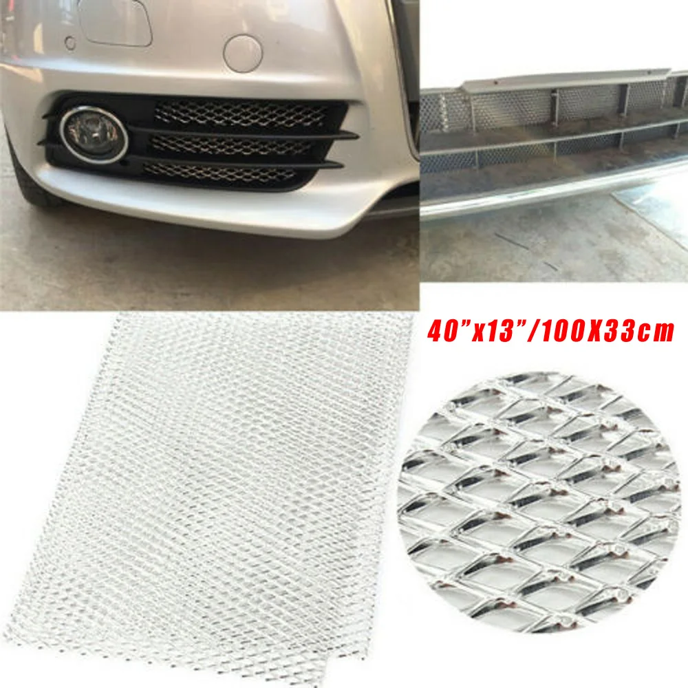 40x13 Inch Aluminum Car Grill Mesh Vent Grill 0.16x0.31Inch Universal Hole Durable And Practical To Use
40x13 Inch Aluminum Car Grill Mesh Vent Grill 0.16x0.31Inch Universal Hole Durable And Practical To Use