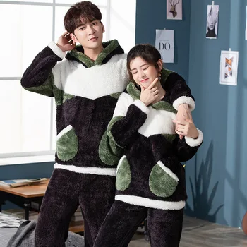 JULY'S SONG Winter Couple Pajama Sets Winter Flannel Sleepwear Pajamas Men And Women Thick Warm Comfort Long Sleeves Homewear
JULY'S SONG Winter Couple Pajama Sets Winter Flannel Sleepwear Pajamas Men And Women Thick Warm Comfort Long Sleeves Homewear