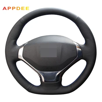 Handsewing Black Artificial Leather Steering Wheel Covers for Peugeot 3008 2013-2015 
Handsewing Black Artificial Leather Steering Wheel Covers for Peugeot 3008 2013-2015