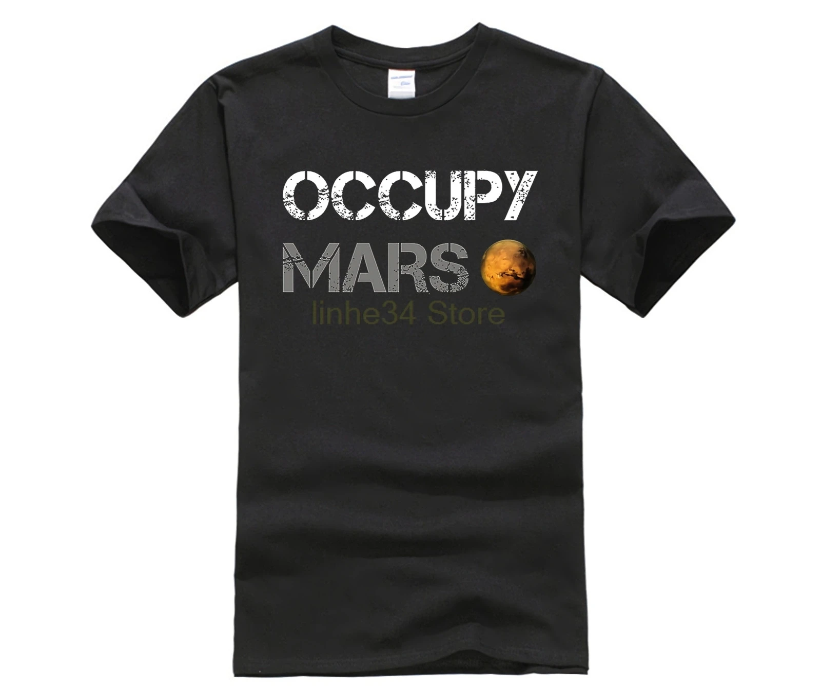 Новинка Мужская футболка Mars Spacex Starman крутой человек 100% хлопок Elon Musk Space X летняя