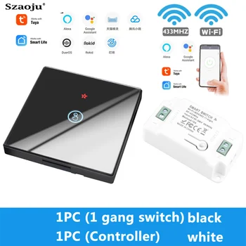 Szaoju WiFi touch Switch Light Tuya Smart Life APP RF 433Mhz Wall DIY Relay Timer Module Google Home Amazon Alexa 110V 220V 10A
Szaoju WiFi touch Switch Light Tuya Smart Life APP RF 433Mhz Wall DIY Relay Timer Module Google Home Amazon Alexa 110V 220V 10A