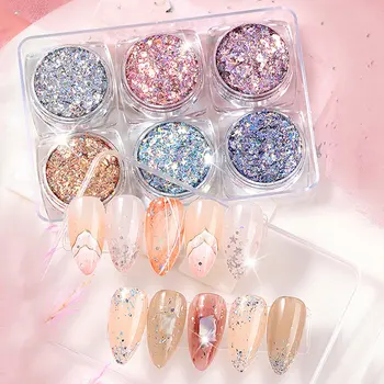 6 Box/Set Glitter Nail Gradient Effect Flake Mixed Paillette Sequins Gradient Flash Nail Powder Wholesale
6 Box/Set Glitter Nail Gradient Effect Flake Mixed Paillette Sequins Gradient Flash Nail Powder Wholesale