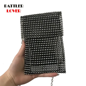 Super Flash Women Shoulder Bag Full Diamonds Lady Crossbody Bag Chain Diagonal Handbag Mobile Phone Lady Personality Mini Purse
Super Flash Women Shoulder Bag Full Diamonds Lady Crossbody Bag Chain Diagonal Handbag Mobile Phone Lady Personality Mini Purse