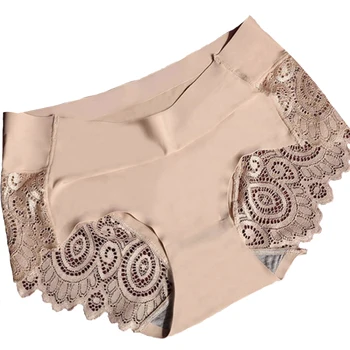 Women sexy pants seamless lace low waist stitching briefs underwear 
Women sexy pants seamless lace low waist stitching briefs underwear
