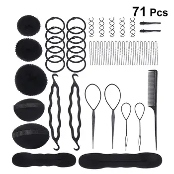 71pcs Hairdressing Tools Set DIY Hair Styling Kit Hair Bun Maker Hair Braiding Accessories
71pcs Hairdressing Tools Set DIY Hair Styling Kit Hair Bun Maker Hair Braiding Accessories