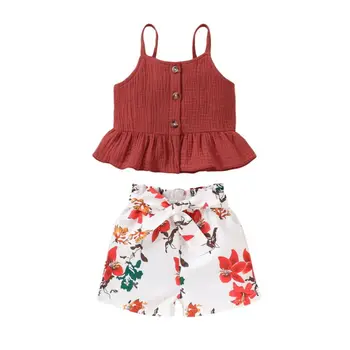 Toddler Kids Baby Girls Summer Outfits Clothes Sling Top Floral Pants Shorts 1-4T
Toddler Kids Baby Girls Summer Outfits Clothes Sling Top Floral Pants Shorts 1-4T