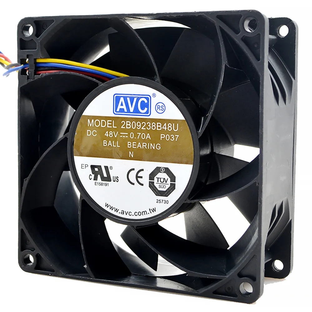 Brand New For AVC 92*92*38 2B09238B48U 9238 48V 0.7A 4-wire radiator fan for communications-equipment 
Brand New For AVC 92*92*38 2B09238B48U 9238 48V 0.7A 4-wire radiator fan for communications-equipment