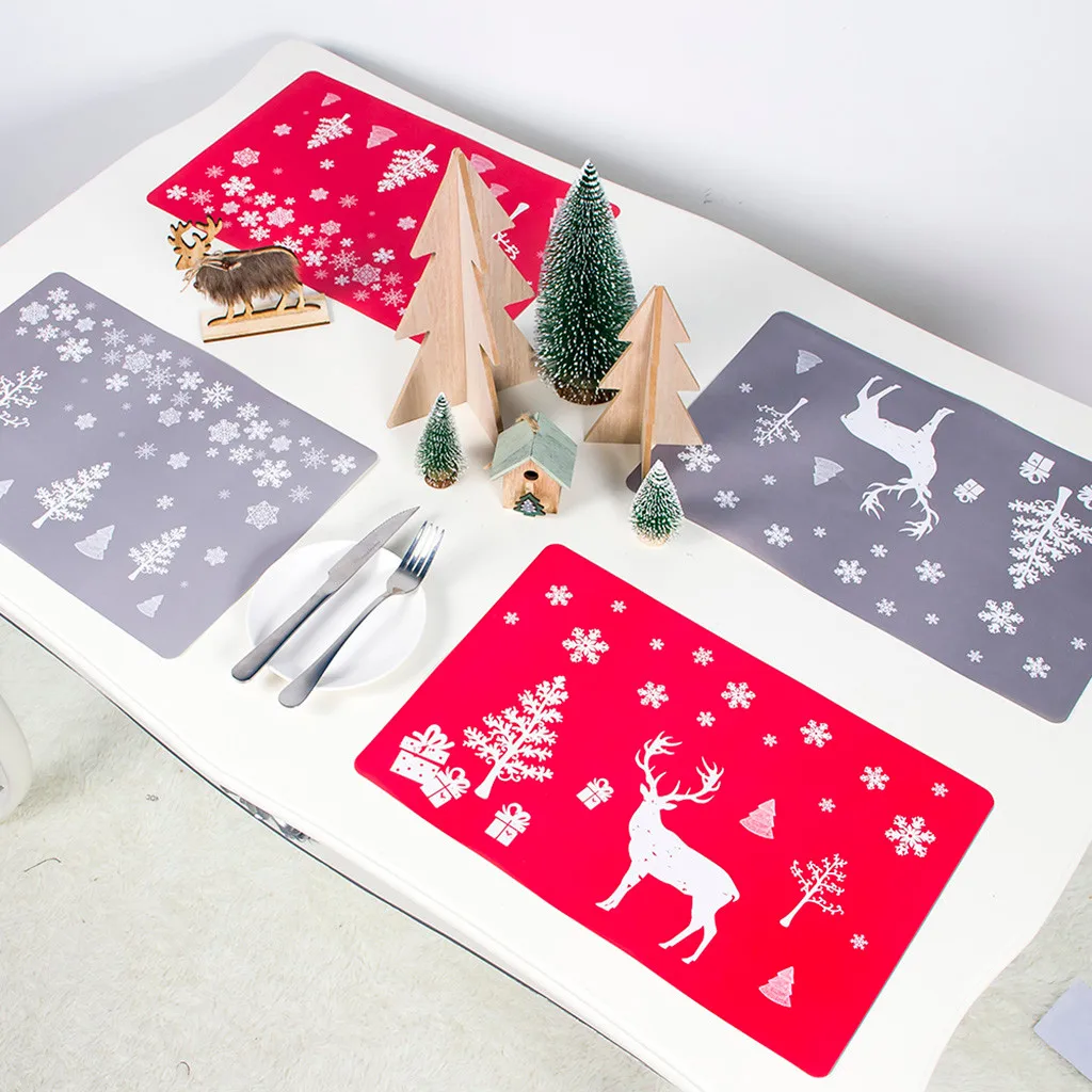 Christmas PVC Placemat Cartoon Christmas Tree Snowman Tableware Placemat Kitchen Dinning Pad Mat Home Table Decor Accessories
Christmas PVC Placemat Cartoon Christmas Tree Snowman Tableware Placemat Kitchen Dinning Pad Mat Home Table Decor Accessories