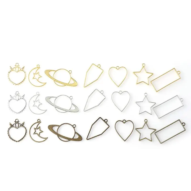 7Pcs Planet Heart Square Resin Frame Pendant Open Bezel Setting Jewelry Making
7Pcs Planet Heart Square Resin Frame Pendant Open Bezel Setting Jewelry Making